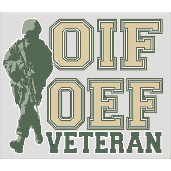 OIF OEF Veteran with Soldier Decal