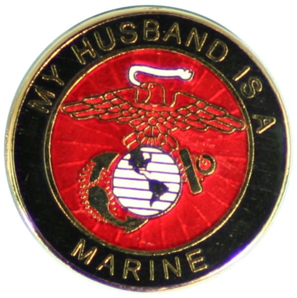 My Husband is A Marine Lapel Pin