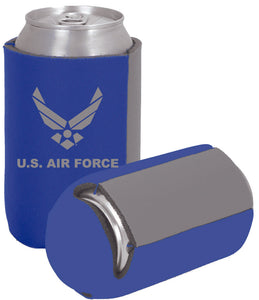 U.S. Air Force Symbol on Royal Blue Collapsible Can Cooler