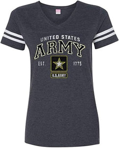 U.S. Army Women Stencil Logo V-Neck Tshirt