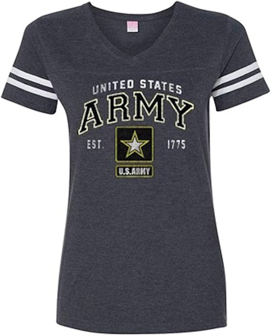 U.S. Army Women Stencil Logo V-Neck Tshirt