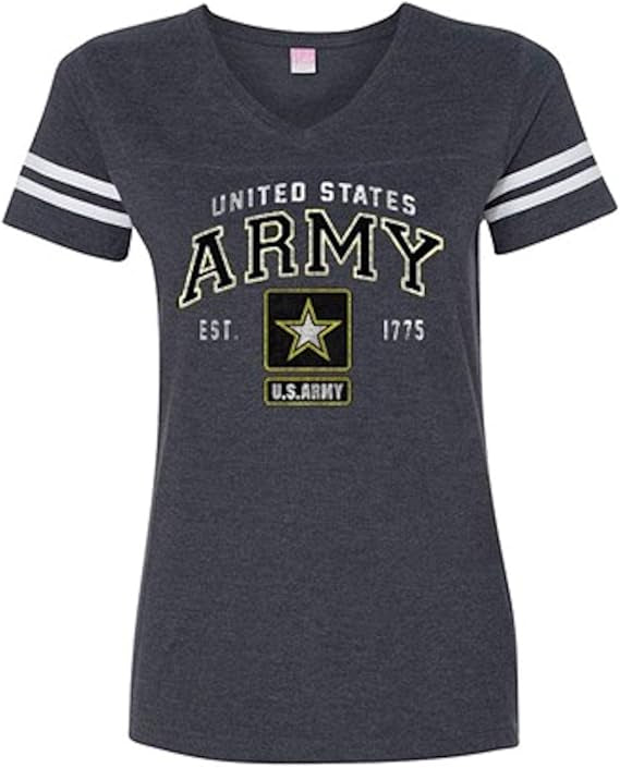 U.S. Army Women Stencil Logo V-Neck Tshirt