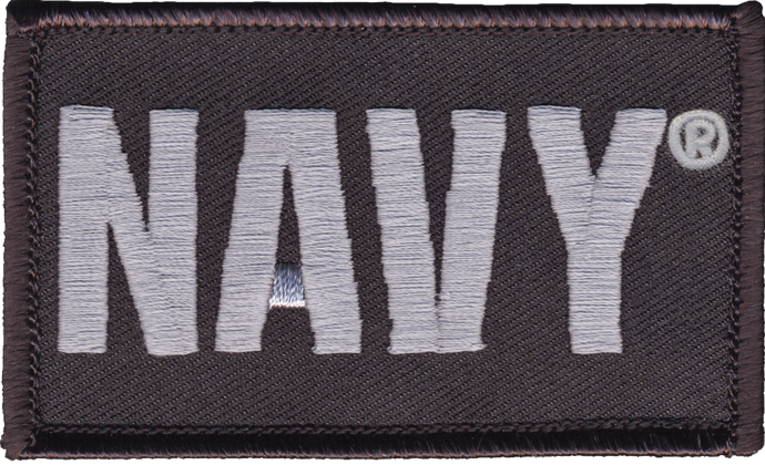 NAVY BLACK HOOK AND LOOP PATCH