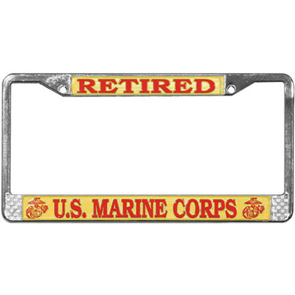 Marine Corps Retired License Plate Frame