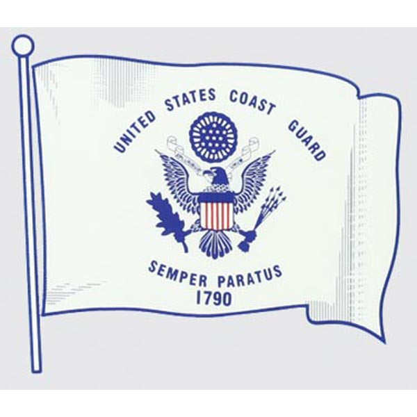 US Coast Guard Wavy Flag Decal