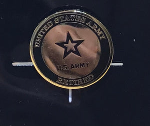 U.S. Army Retired w/ New Army Star Lapel Pin