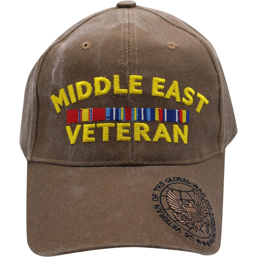 Middle East Veteran Ribbon & Eagle Ball Cap