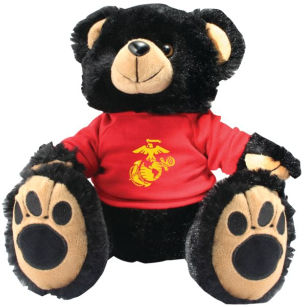 Marine EGA Shirt Big Paws Black Plush Bear