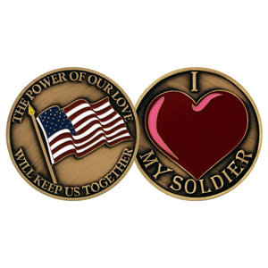 I Love My Soldier Challenge Coin