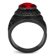 Marines Stainless Steel Black Synthetic Siam Ring