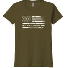 Women’s Green Veteran U.S Flag T-shirt