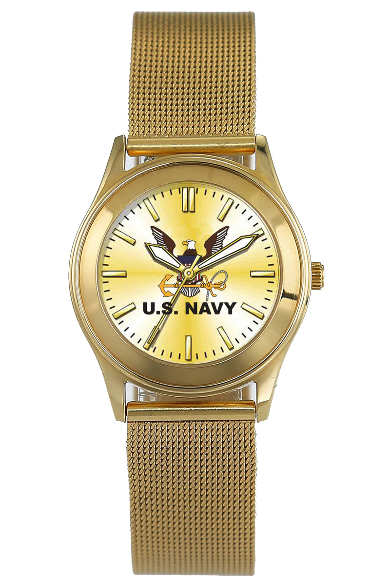 LADIES NAVY ANALOG QUARTZ DRESS WATCH