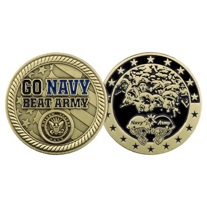 Go Navy Beat Army Challenge Coin