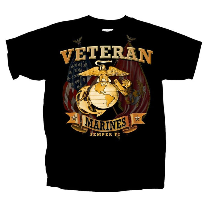 MARINES VETERAN FLAG T-SHIRT