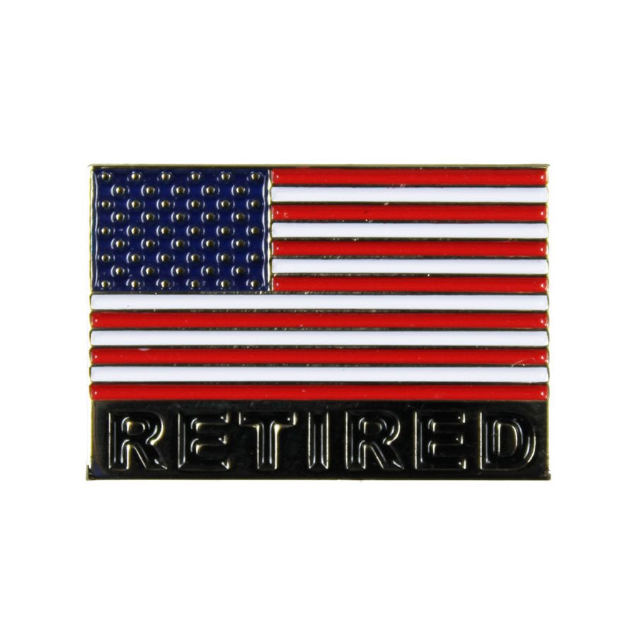 AMERICAN FLAG / RETIRED LAPEL PIN