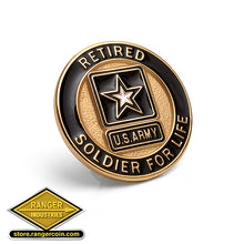 U S. Army Retired Soldier for Life Lapel Pin