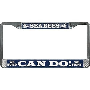 Seabees Can Do License Plate Frame