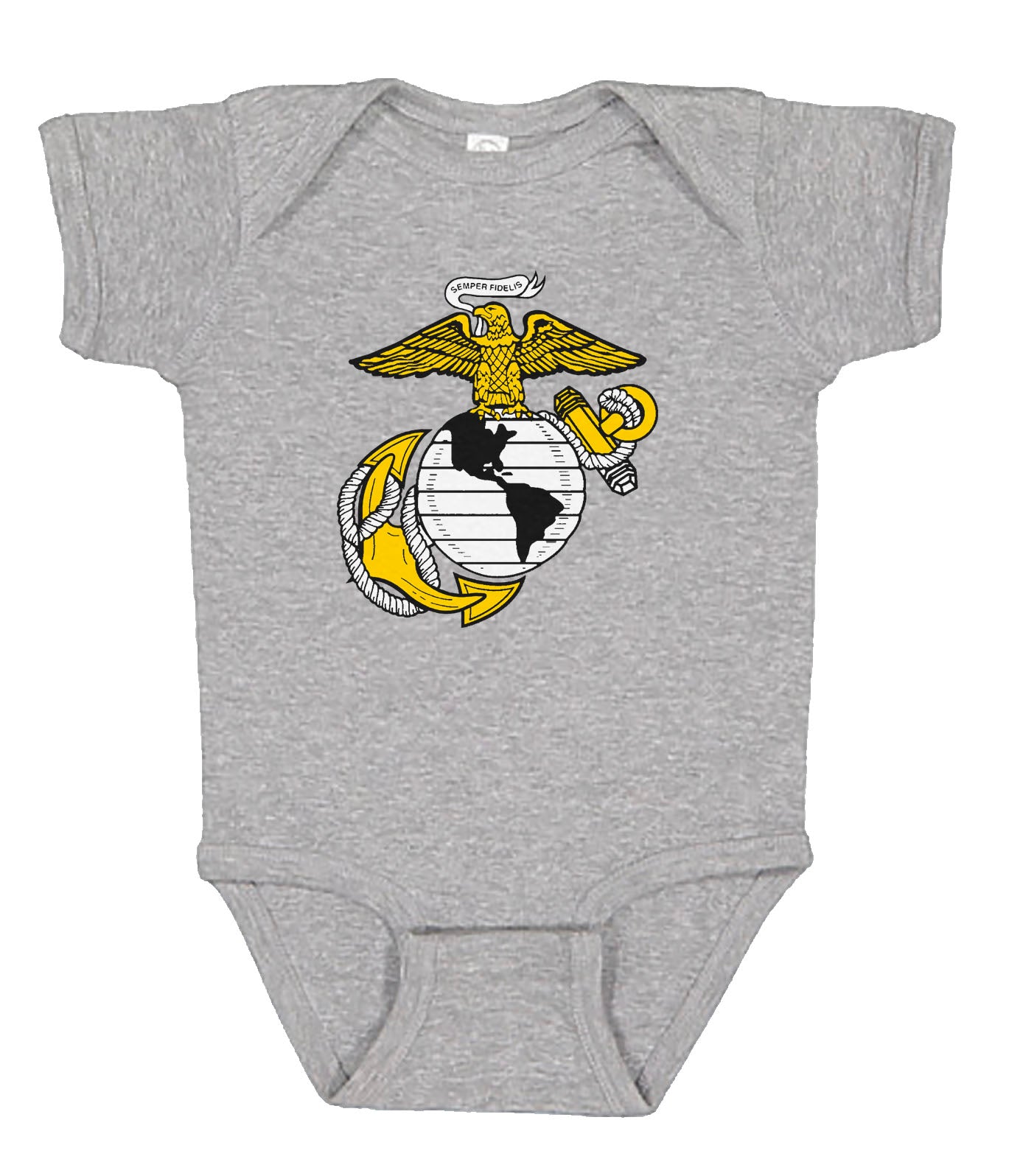 U.S. Marine EGA Logo Infant Onesie Grey / 18 months U.S. Marine EGA Logo Infant Onesie Grey / 18 months