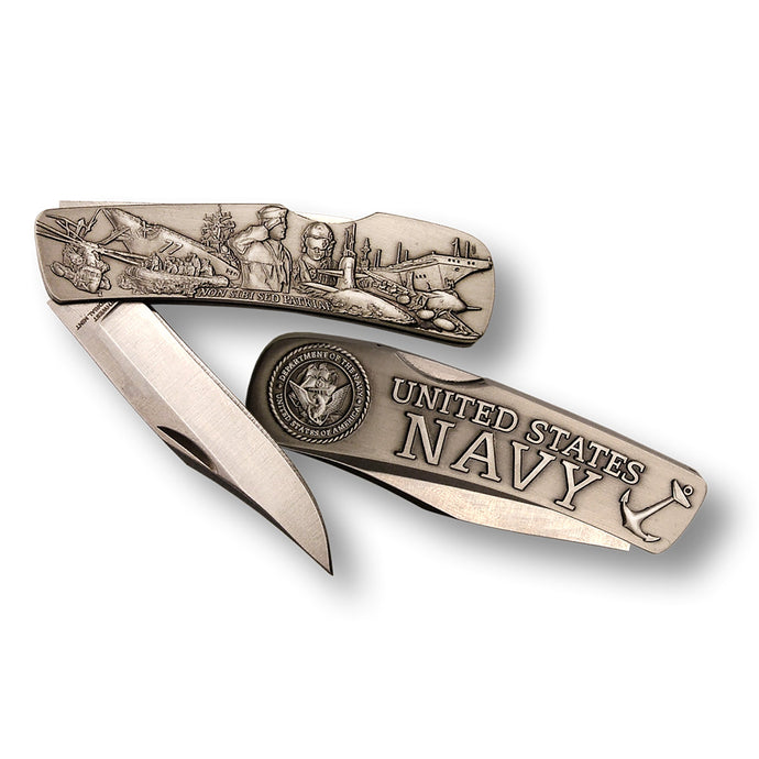 U.S. Navy Lockback Knife -Small Nickel Antique