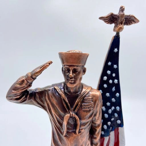 U.S Navy Sailor With Painted Flag