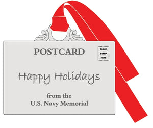 2025 U.S. Navy Memorial Collectible Pewter Postcard Ornament