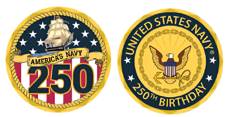 America's U.S. Navy 250TH Challenge Coin