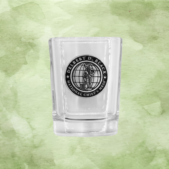 Delbert D. Black National Chief's Mess Seal Square Shot Glass