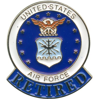 U.S. Air Force Retired Pin – The United States Navy Memorial Ship's Store