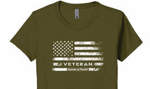 Women’s Green Veteran U.S Flag T-shirt