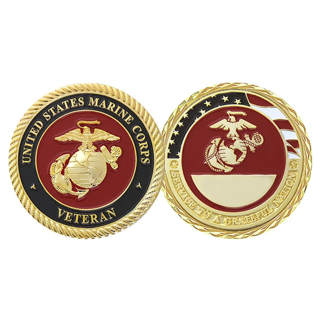 US Marine Corp Veteran Challenge Coin