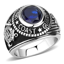 Unisex  Coast Guard Sapphire Ring