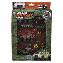 15Pc Diecast Military Play Set