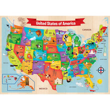 USA Map - 44 Piece Wood Puzzle