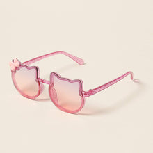 Kid's Bow Decor Cat Glitter Sunglasses