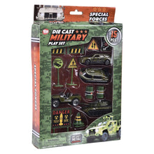 15Pc Diecast Military Play Set