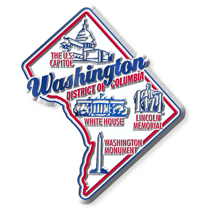 Washington, D.C. Premium State Magnet Made in USA