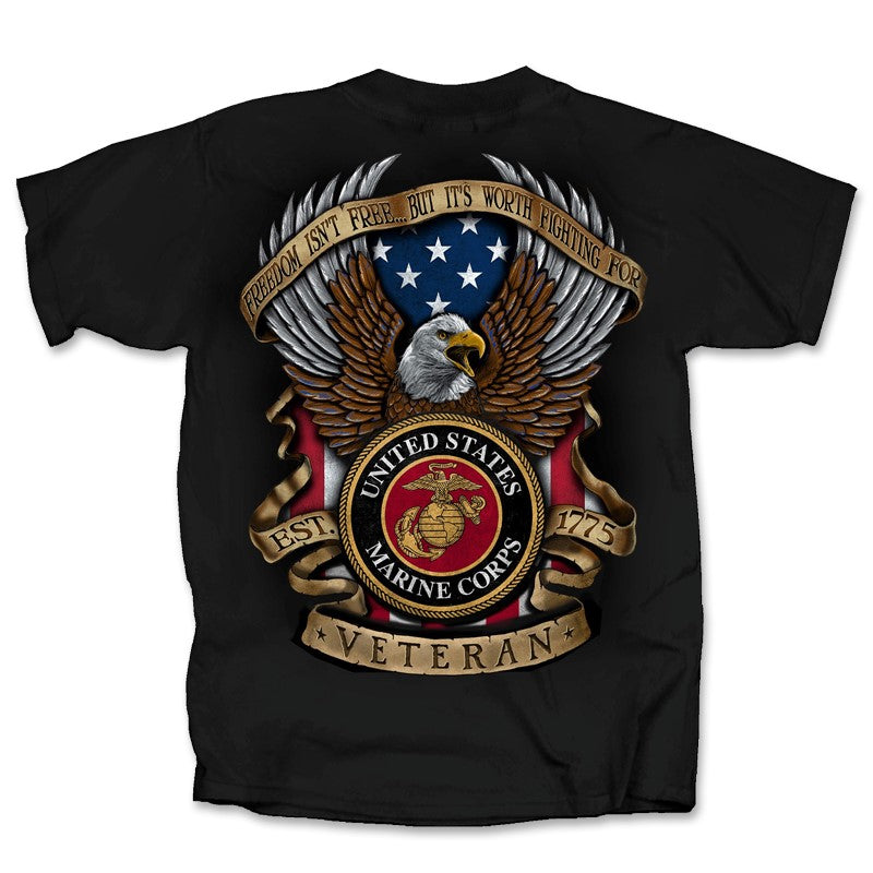 Marine Freedom Eagle Veteran Tshirt