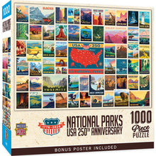 Vintage Posters - National Parks 250th Anniversary 1000 Piece Jigsaw Puzzle