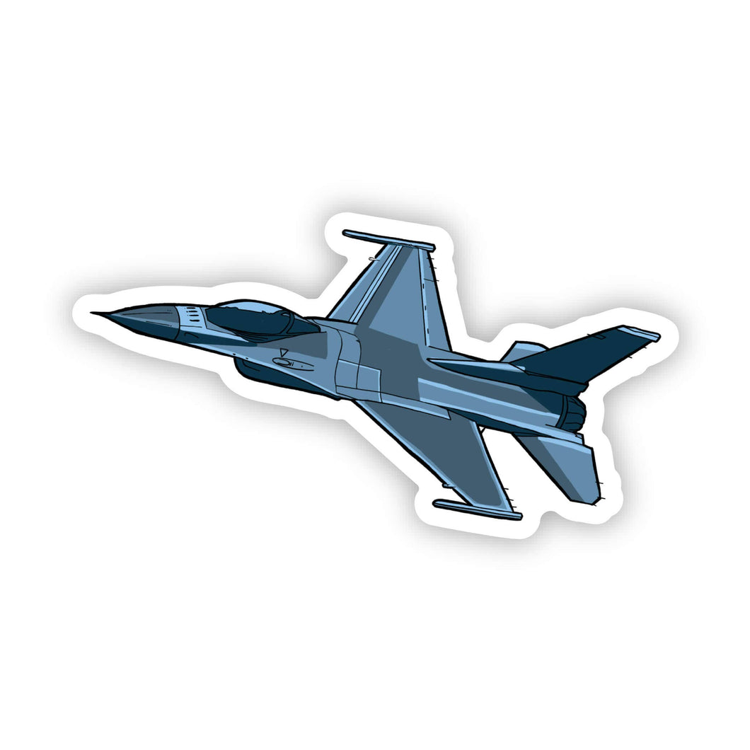Blue Military Aircraft Sticker
