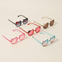 Kid's Bow Decor Cat Glitter Sunglasses
