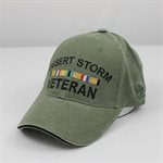 Desert Storm Veteran w/2 Ribbons Ball Cap