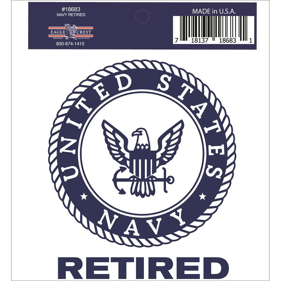 Navy Retired Decal