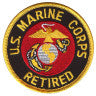 US Marine Corps Retired with Eagle Globe and Anchor  Patch