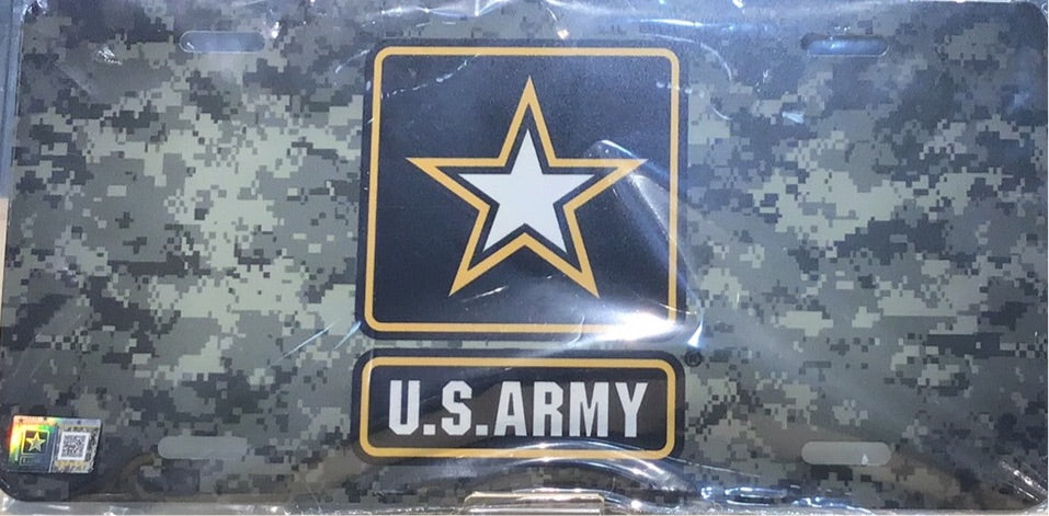 Army Camouflage Full Color License Plate