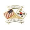 USA and Korea Crossed Flag Lapel Pin