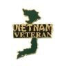 Vietnam Veteran Green Map Lapel Pin