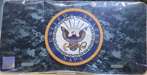 U.S. Navy Camouflage Full Color License Plate