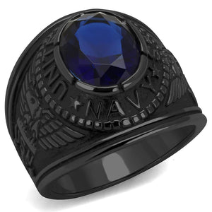 United States Navy Black Sapphire Ring