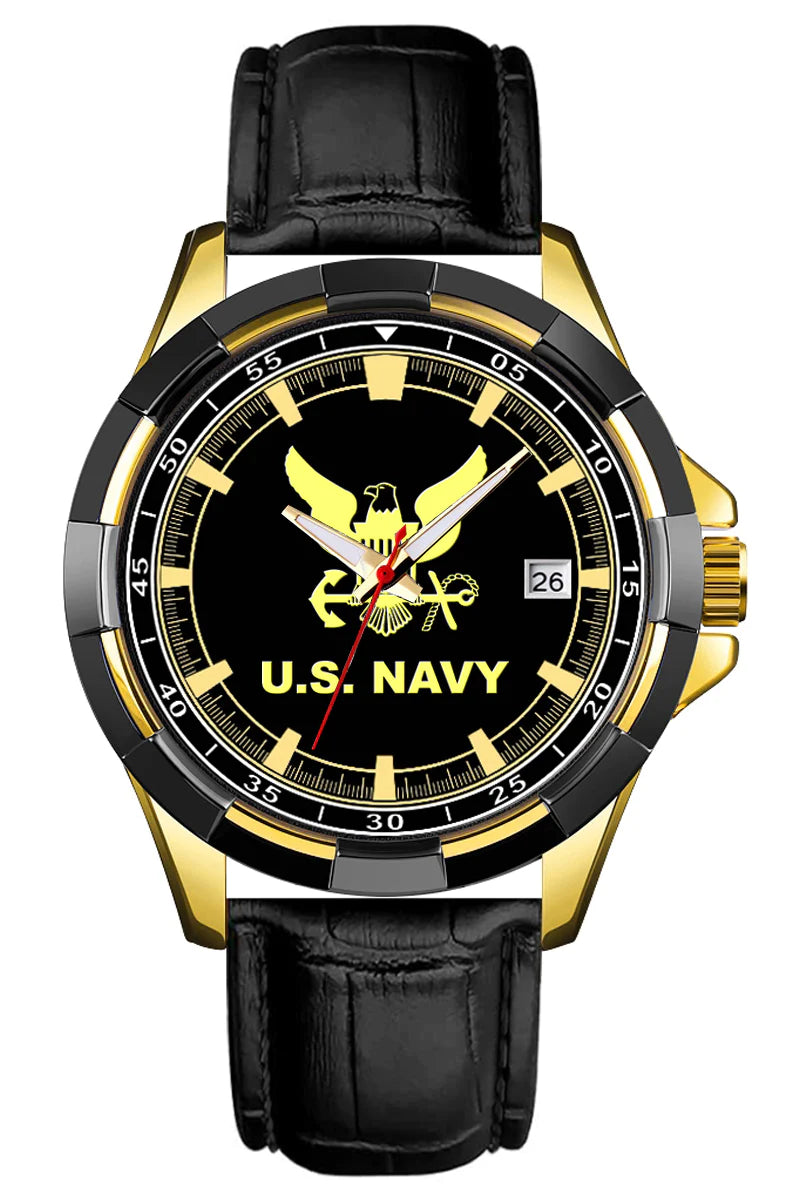 Navy Quartz Dress Watch