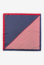 Red Bars & Stars Pocket Square